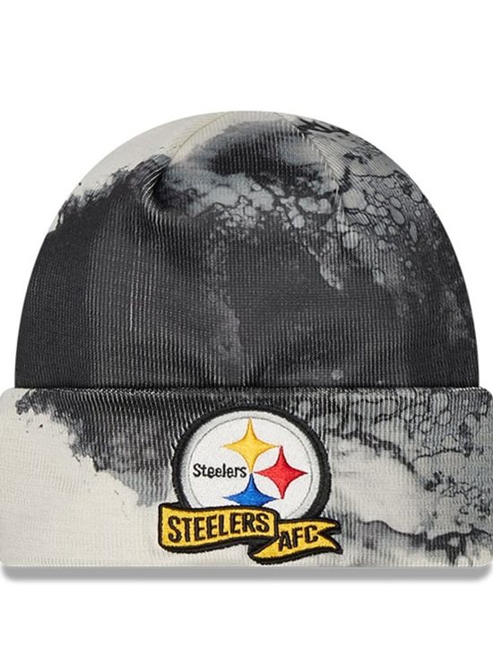 NFL Other - Pittsburgh Steelers New Era Sideline Ink Dye Cuffed Knit Hat Beanie - Black OS